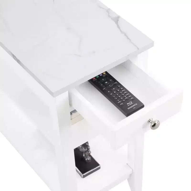 Tavolino finale/laterale Breighton Home American Heritage 1 cassetto con ripiani
