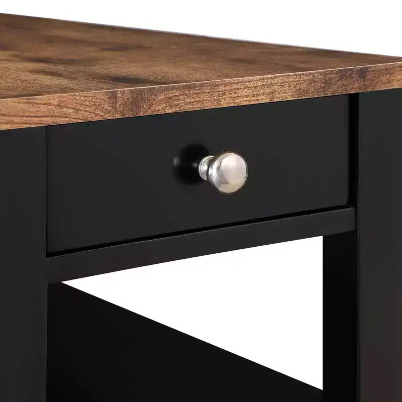 Tavolino finale/laterale Breighton Home American Heritage 1 cassetto con ripiani