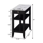 Tavolino finale/laterale Breighton Home American Heritage 1 cassetto con ripiani