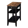 Breighton Home American Heritage 1 Drawer Chairside End Table with Shelves
