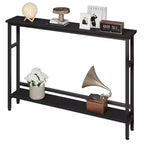 5.9 Narrow Sofa Table, 2 Tier Skinny Console Table with Adjustable Shelf, Slim Behind Couch Table for Living Room, Entryway, Hallway, Foyer