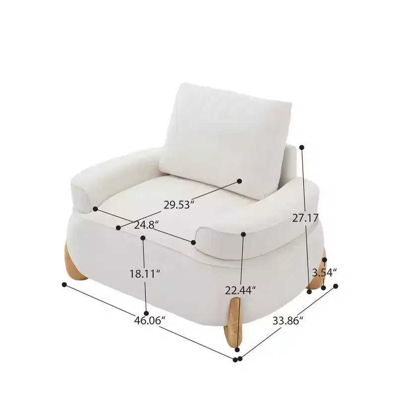 Hyleory Poltrona da salotto in velluto da 117 cm con pouf, set poltrona e poggiapiedi in velluto a coste stile Mid-Century Modern, poltrona club imbottita con braccioli a vasca