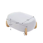Hyleory Poltrona da salotto in velluto da 117 cm con pouf, set poltrona e poggiapiedi in velluto a coste stile Mid-Century Modern, poltrona club imbottita con braccioli a vasca