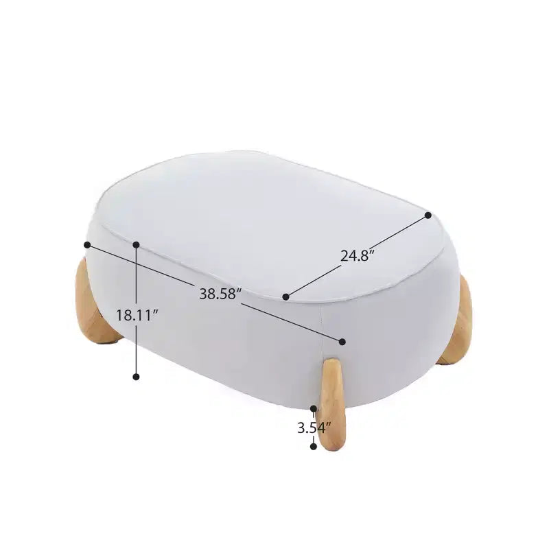 Hyleory Poltrona da salotto in velluto da 117 cm con pouf, set poltrona e poggiapiedi in velluto a coste stile Mid-Century Modern, poltrona club imbottita con braccioli a vasca