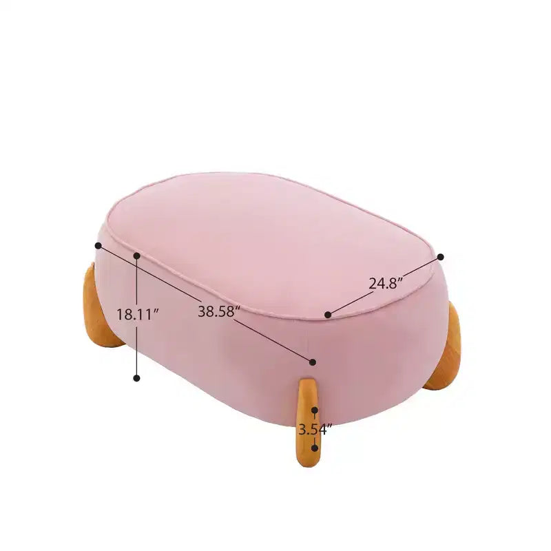Hyleory Poltrona da salotto in velluto da 117 cm con pouf, set poltrona e poggiapiedi in velluto a coste stile Mid-Century Modern, poltrona club imbottita con braccioli a vasca