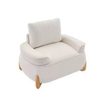 Hyleory Poltrona da salotto in velluto da 117 cm con pouf, set poltrona e poggiapiedi in velluto a coste stile Mid-Century Modern, poltrona club imbottita con braccioli a vasca