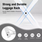 Costway Set di 2/4 Portabagagli Pieghevole in Metallo per Valigie, Scarpe, Hotel, Camera per Ospiti con Ripiano