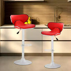 FDW Set di 2 Sgabelli da Bar Regolabili in Altezza con Funzione Girevole a 360 Gradi e Sedile in Pelle PU per Cucina e Sala da Pranzo