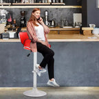 FDW Set di 2 Sgabelli da Bar Regolabili in Altezza con Funzione Girevole a 360 Gradi e Sedile in Pelle PU per Cucina e Sala da Pranzo