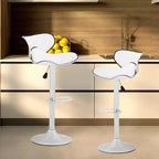 FDW Set di 2 Sgabelli da Bar Regolabili in Altezza con Funzione Girevole a 360 Gradi e Sedile in Pelle PU per Cucina e Sala da Pranzo