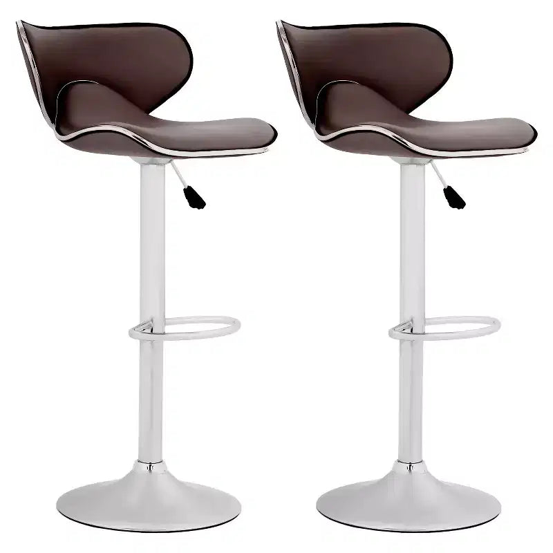FDW Set di 2 Sgabelli da Bar Regolabili in Altezza con Funzione Girevole a 360 Gradi e Sedile in Pelle PU per Cucina e Sala da Pranzo