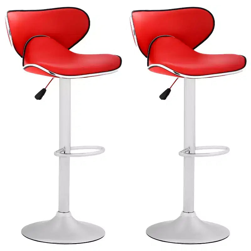FDW Set di 2 Sgabelli da Bar Regolabili in Altezza con Funzione Girevole a 360 Gradi e Sedile in Pelle PU per Cucina e Sala da Pranzo