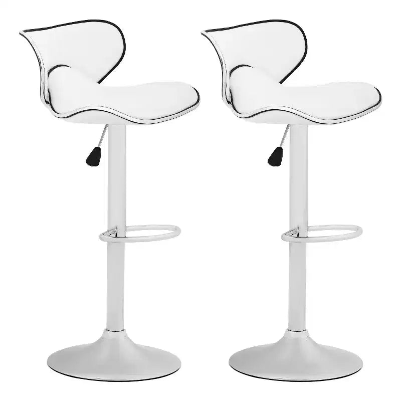 FDW Set di 2 Sgabelli da Bar Regolabili in Altezza con Funzione Girevole a 360 Gradi e Sedile in Pelle PU per Cucina e Sala da Pranzo