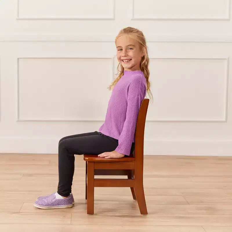 Tavolo quadrato in legno massiccio ECR4Kids da 30x30 pollici e due sedie da 12 pollici, set da 3 pezzi