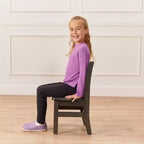 Tavolo quadrato in legno massiccio ECR4Kids da 30x30 pollici e due sedie da 12 pollici, set da 3 pezzi