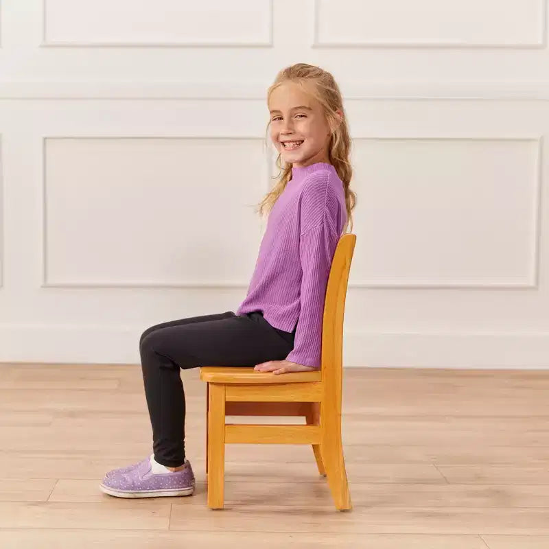 Tavolo quadrato in legno massiccio ECR4Kids da 30x30 pollici e due sedie da 12 pollici, set da 3 pezzi