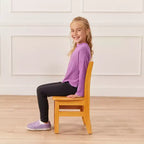 Tavolo quadrato in legno massiccio ECR4Kids da 30x30 pollici e due sedie da 12 pollici, set da 3 pezzi
