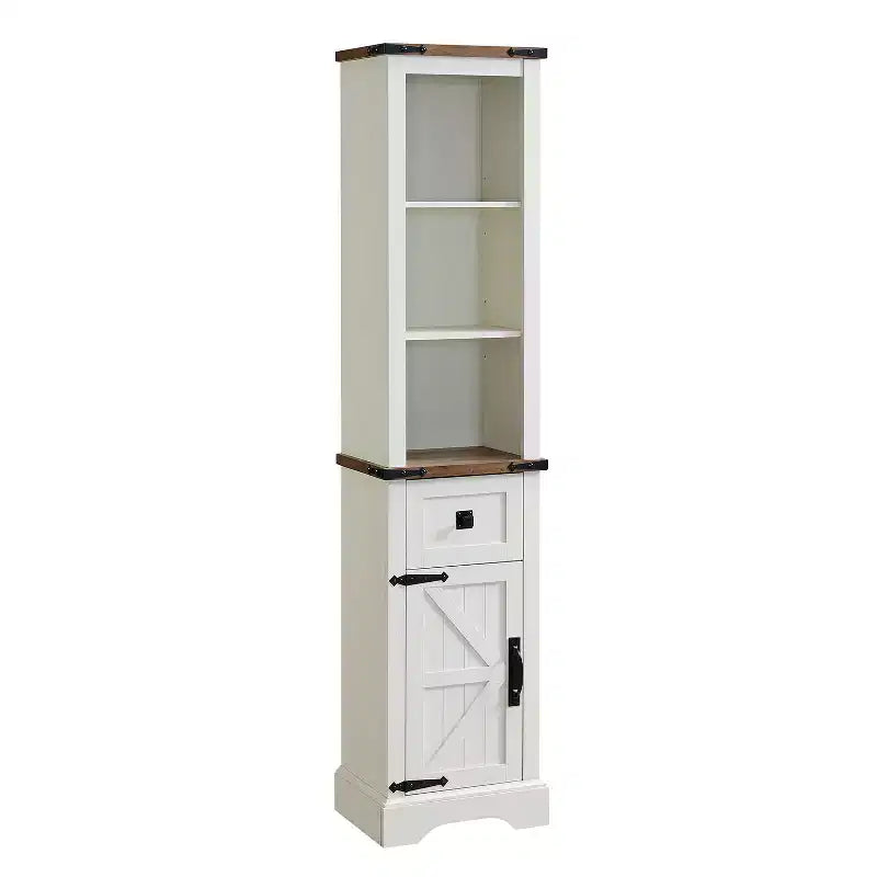 OKD 68 Bathroom Floor Cabinets, Tall Linen Towers with Adjustable Shelves