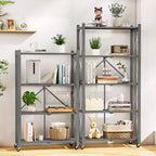 Scaffale portaoggetti pieghevole a 5 ripiani in metallo, pieghevole, per garage, cucina, dispensa, 160 cm