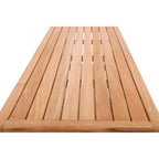 Panca contenitore Nordic Teak 28 o 40 in teak naturale per doccia e spa/bagno/esterno con ripiani - Beige