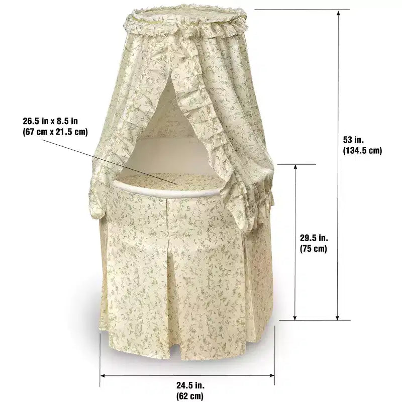 Culla rotonda Badger Basket Empress con baldacchino