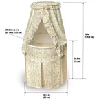 Culla rotonda Badger Basket Empress con baldacchino
