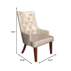 Sedia da pranzo LeisureMod rivestita in velluto e pelle con schienale alto capitonné e gambe in legno di caucciù verniciato