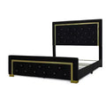 Home Design Deena Panel Bed Black