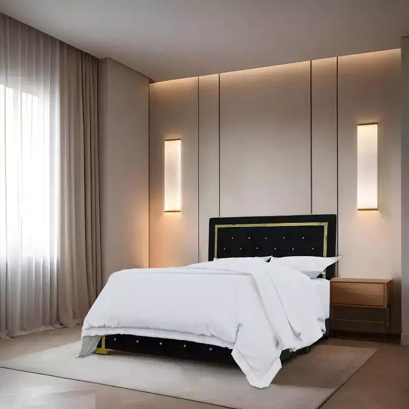 Home Design Deena Panel Bed Nero