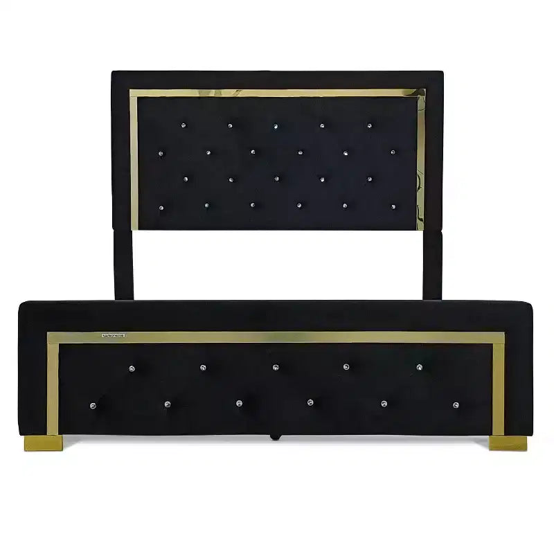 Home Design Deena Panel Bed Nero