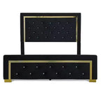 Home Design Deena Panel Bed Nero