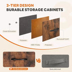 JIONJOY Cassettiera verticale a 10 cassetti - Comodino in tessuto rustico largo 80 cm per camera da letto/cameretta, struttura in acciaio