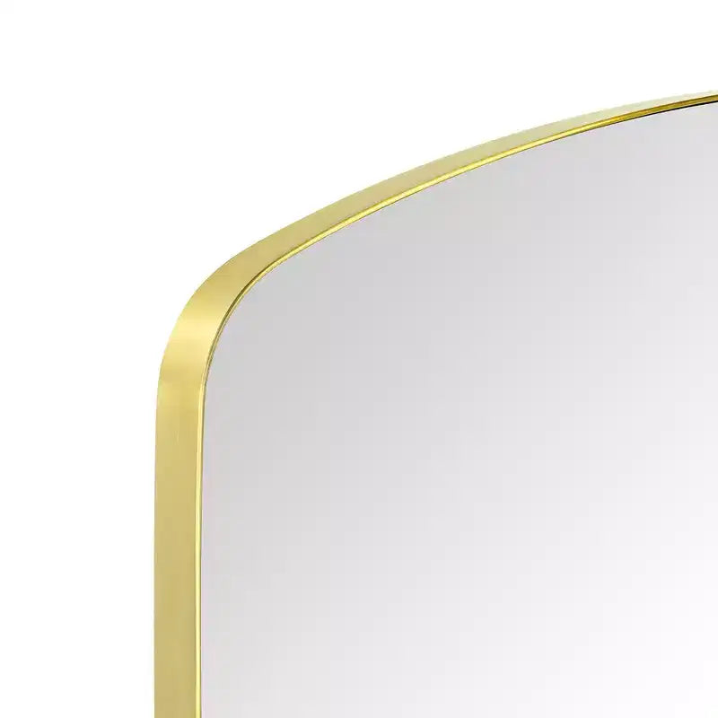 TEHOME Specchio da parete con cornice in metallo ad arco per bagno