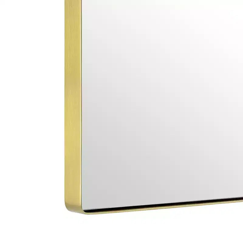 TEHOME Specchio da parete con cornice in metallo ad arco per bagno