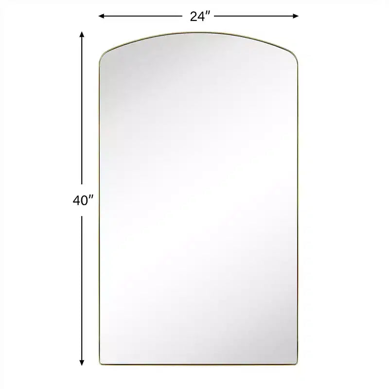 TEHOME Specchio da parete con cornice in metallo ad arco per bagno