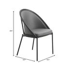LeisureMod Urbane Collection Set di 2 sedie da pranzo imbottite con seduta in vinile e gambe in acciaio inossidabile, per cucina moderna, sala da pranzo, area salotto del caffè