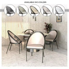 LeisureMod Urbane Collection Set di 2 sedie da pranzo imbottite con seduta in vinile e gambe in acciaio inossidabile, per cucina moderna, sala da pranzo, area salotto del caffè
