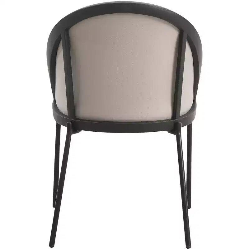 LeisureMod Urbane Collection Set di 2 sedie da pranzo imbottite con seduta in vinile e gambe in acciaio inossidabile, per cucina moderna, sala da pranzo, area salotto del caffè