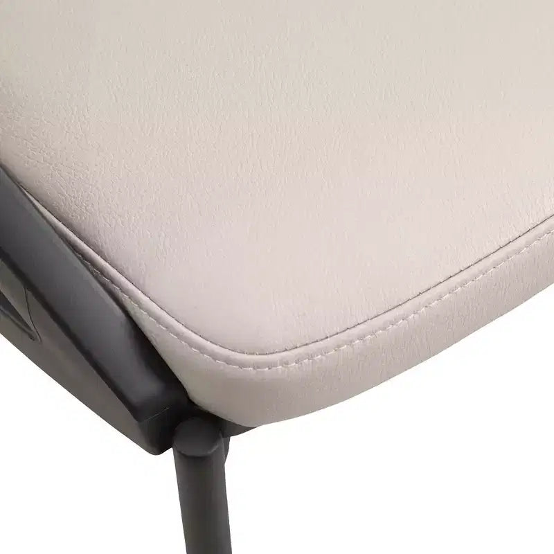 LeisureMod Urbane Collection Set di 2 sedie da pranzo imbottite con seduta in vinile e gambe in acciaio inossidabile, per cucina moderna, sala da pranzo, area salotto del caffè