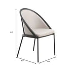 LeisureMod Urbane Collection Set di 2 sedie da pranzo imbottite con seduta in vinile e gambe in acciaio inossidabile, per cucina moderna, sala da pranzo, area salotto del caffè