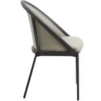 LeisureMod Urbane Collection Set di 2 sedie da pranzo imbottite con seduta in vinile e gambe in acciaio inossidabile, per cucina moderna, sala da pranzo, area salotto del caffè