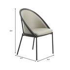 LeisureMod Urbane Collection Set di 2 sedie da pranzo imbottite con seduta in vinile e gambe in acciaio inossidabile, per cucina moderna, sala da pranzo, area salotto del caffè