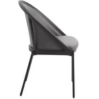 LeisureMod Urbane Collection Set di 2 sedie da pranzo imbottite con seduta in vinile e gambe in acciaio inossidabile, per cucina moderna, sala da pranzo, area salotto del caffè