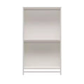 Systembuild Evolution Luxe Extra Wide 2-Shelf Double Clothing Rod Closet Tower, Ivory Oak