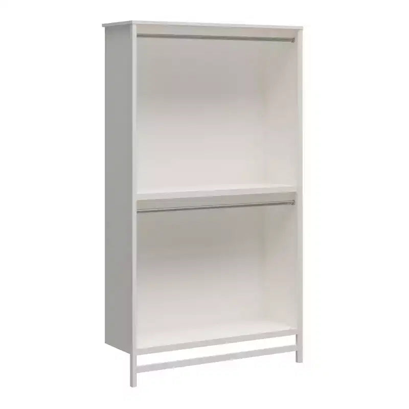 Torre guardaroba Systembuild Evolution Luxe extra large a 2 ripiani con doppia asta appendiabiti, Rovere Avorio