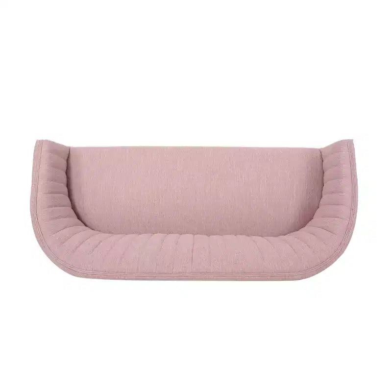 Divanetto imbottito Christopher Knight Home Cheney in stile contemporaneo con cuciture a canale e schienale curvo