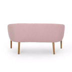 Divanetto imbottito Christopher Knight Home Cheney in stile contemporaneo con cuciture a canale e schienale curvo