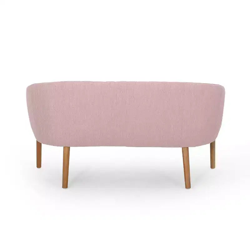 Divanetto imbottito Christopher Knight Home Cheney in stile contemporaneo con cuciture a canale e schienale curvo