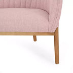 Divanetto imbottito Christopher Knight Home Cheney in stile contemporaneo con cuciture a canale e schienale curvo