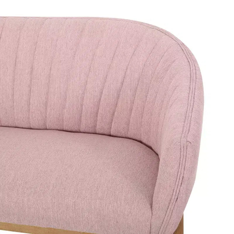 Divanetto imbottito Christopher Knight Home Cheney in stile contemporaneo con cuciture a canale e schienale curvo